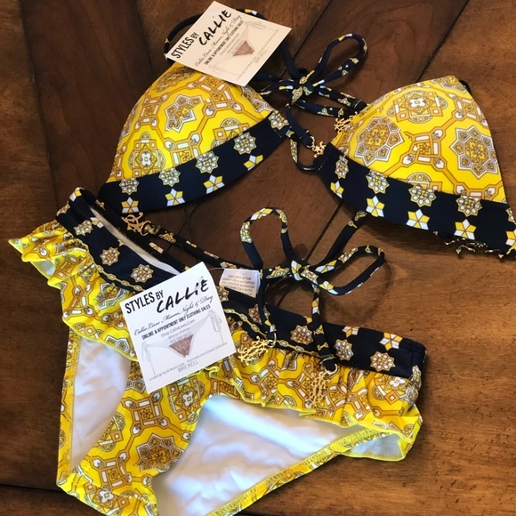 Monogram Ruffle Bikini - Picture 10 of 12